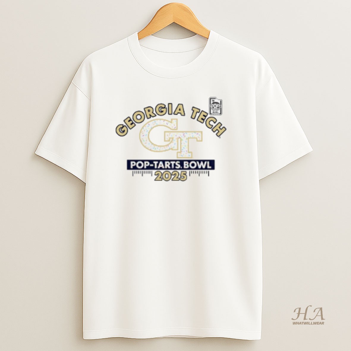 Official Georgia Tech Yellow Jackets 2025 Pop Tarts Bowl Sprinkle Logo T Shirt