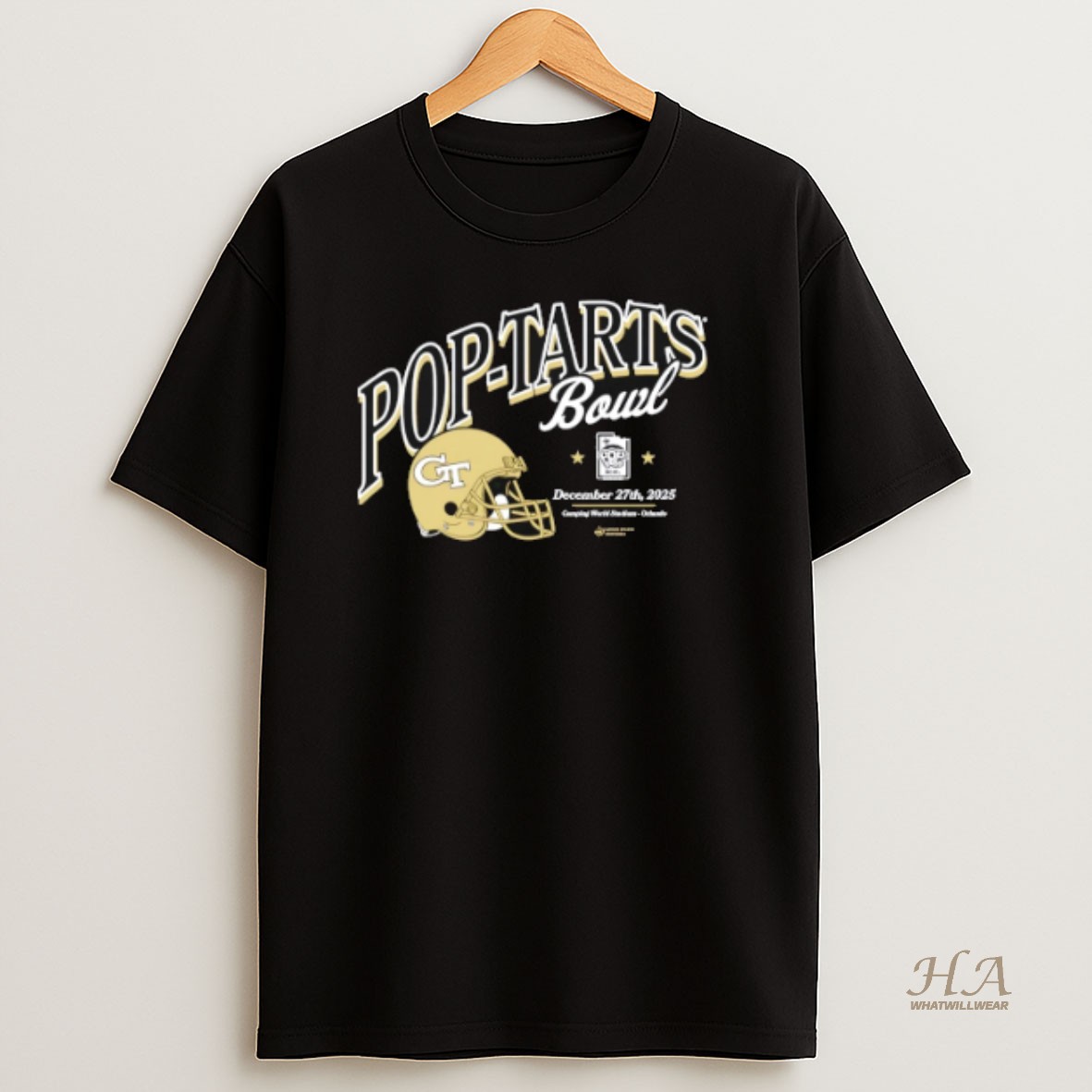 Official Georgia Tech Yellow Jackets 2025 Pop Tarts Bowl Helmet Shirt