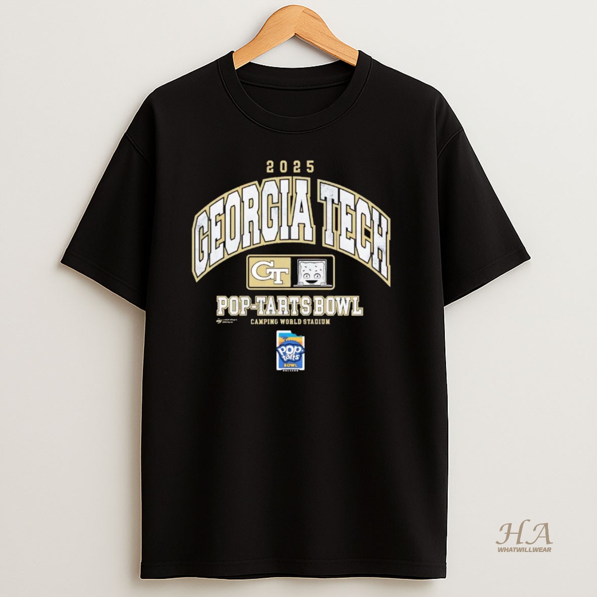 Official Georgia Tech Yellow Jackets 2025 Pop Tarts Bowl Stadium T Shirt