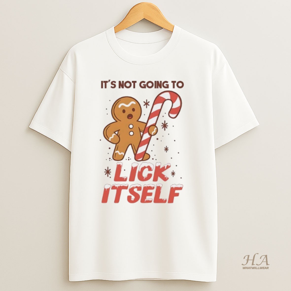 Official Gingerbread Its Not Going To Lick Itself Christmas Shirt