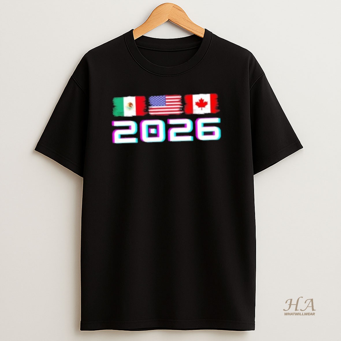 Official Glitched Soccer United 2026 Cup North America Emblem T Shirt
