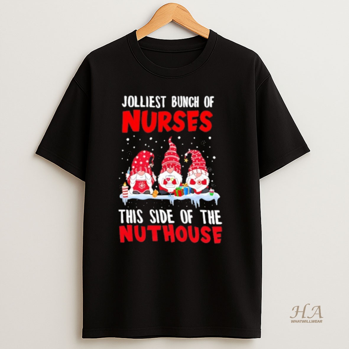 Official Gnomes Jolliest Bunch Of Nurses This Side Of The Nuthouse Shirt