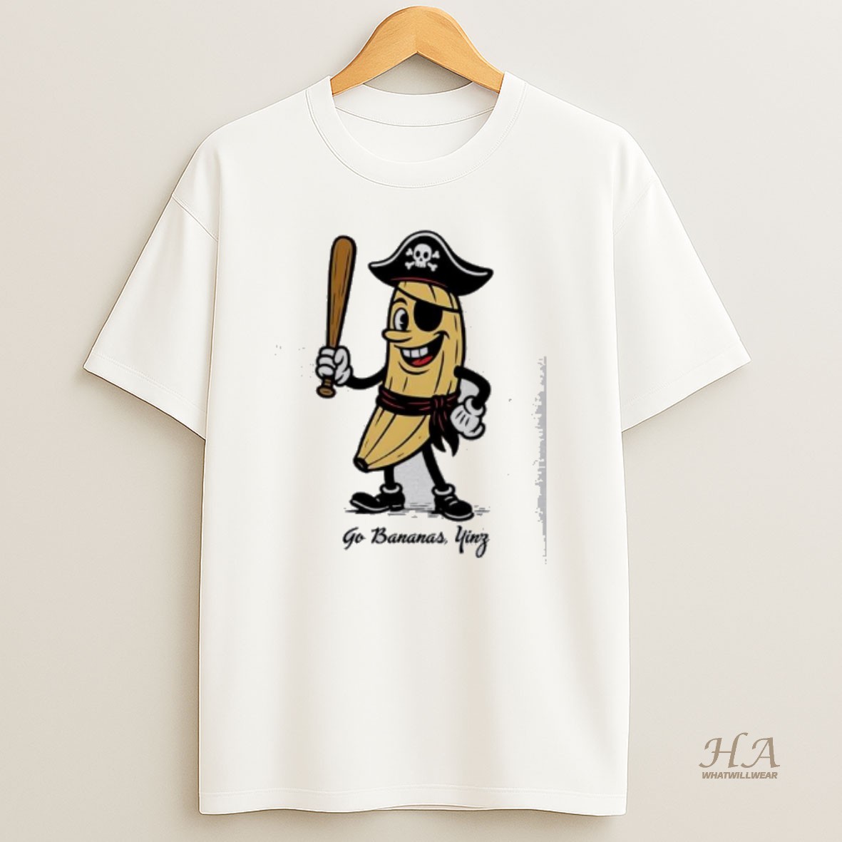 Official Go Bananas Yinz Cute Funny Baseball T Shirt