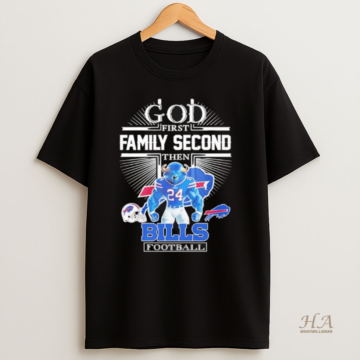 Official God First Family Second Then Buffalo Bills Football Graphic T Shirt
