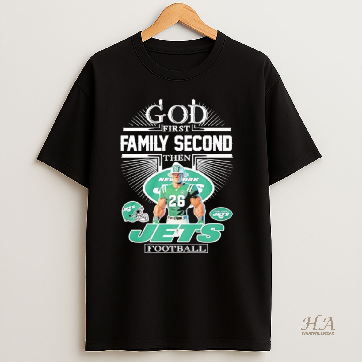 Official God First Family Second Then New York Jets Football Graphic T Shirt