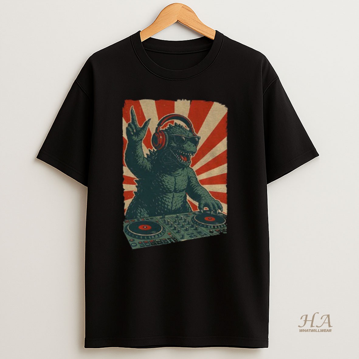 Official Godzilla Dj Kaiju Vintage T Shirt
