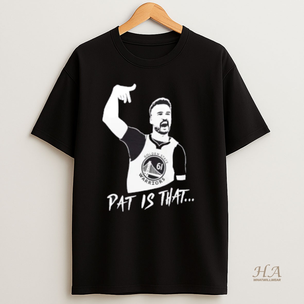 Official Golden State Warriors 61 Pat Spencer Pat Is That Signature 2 Sided T Shirt