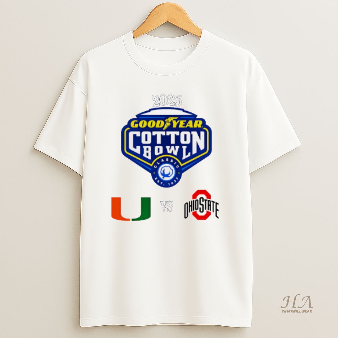 Official Goodyear Cotton Bowl Cfp Quarterfinals 2026 Miami Vs Ohio State T Shirt