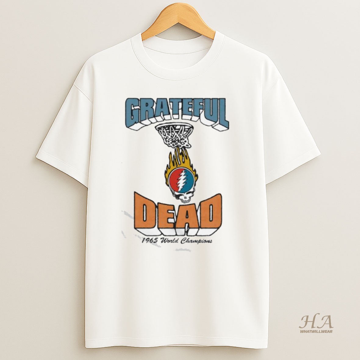 Official Grateful Dead Basketball 1965 World Champions T Shirt