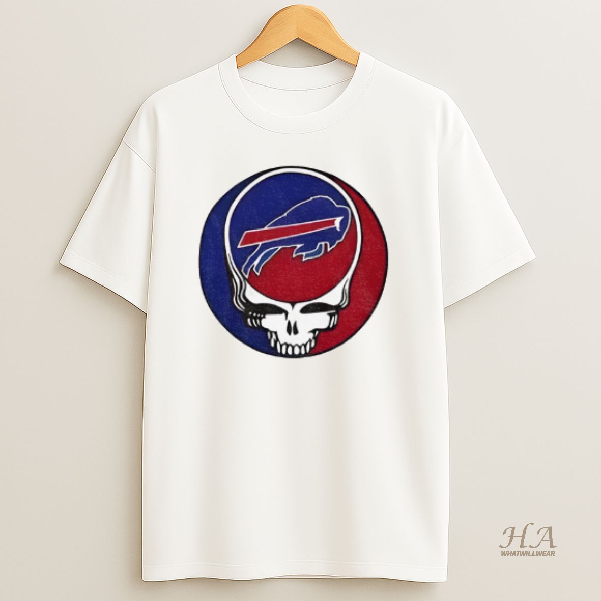Official Grateful Dead Stealie Buffalo Bills Nfl Mashup T Shirt