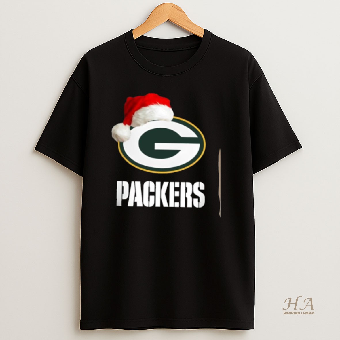 Official Green Bay Packers 2025 Santa Hat Logo Football Christmas T Shirt