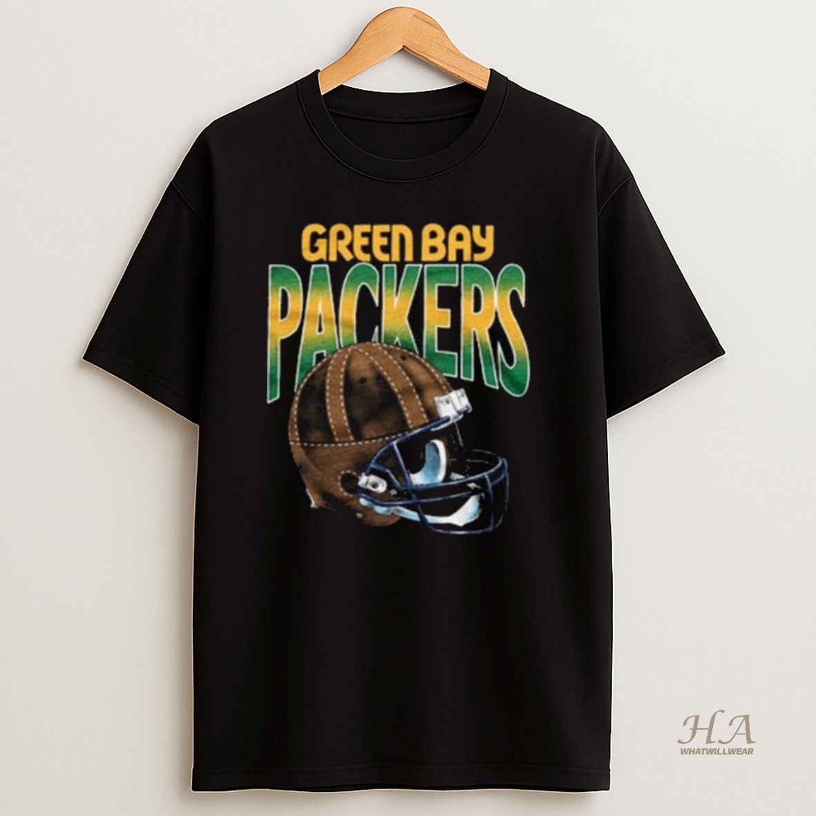 Official Green Bay Packers Gradient Alt Helmet Long Sleve Shirt