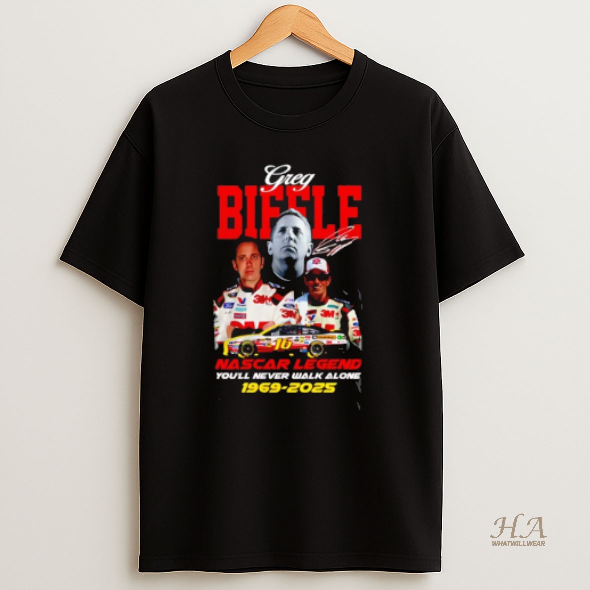 Official Greg Biffle Nascar Legend Youll Never Walk Alone 1960 2025 T Shirt
