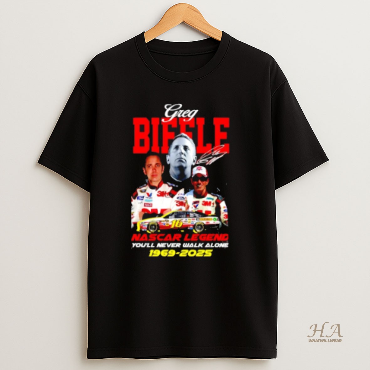 Official Greg Biffle Nascar Legend Youll Never Walk Alone 1969 2025 T Shirt