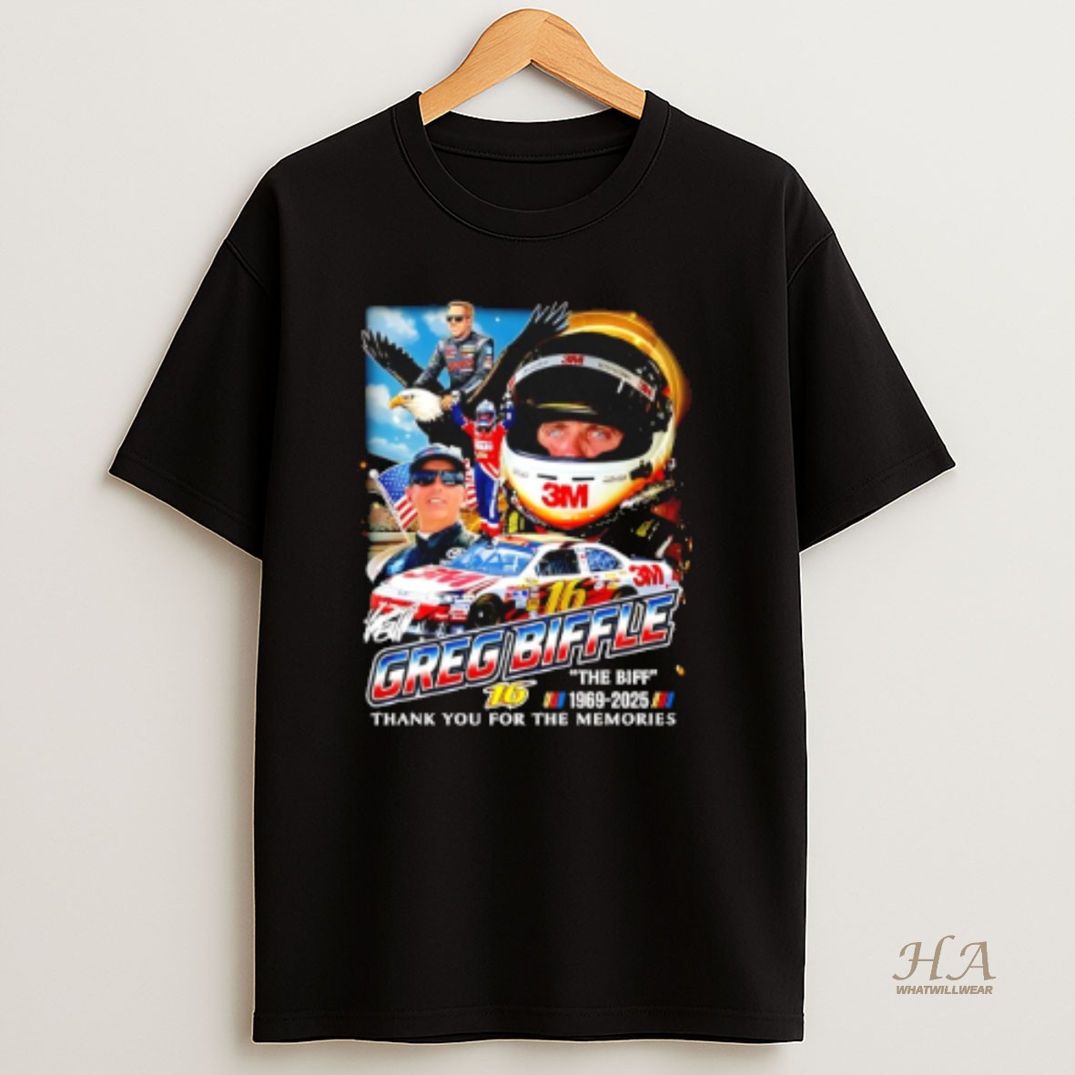 Official Greg Biffle The Biff 1969 2025 Thank You For The Memories Graphic T Shirt
