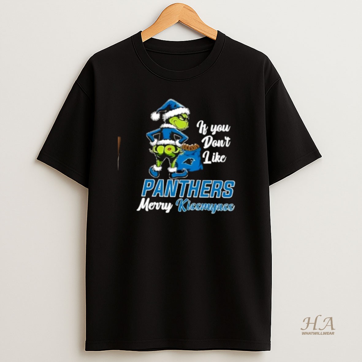 Official Grinch Christmas If You Dont Like Carolina Panthers Merry Kissmyass T Shirt