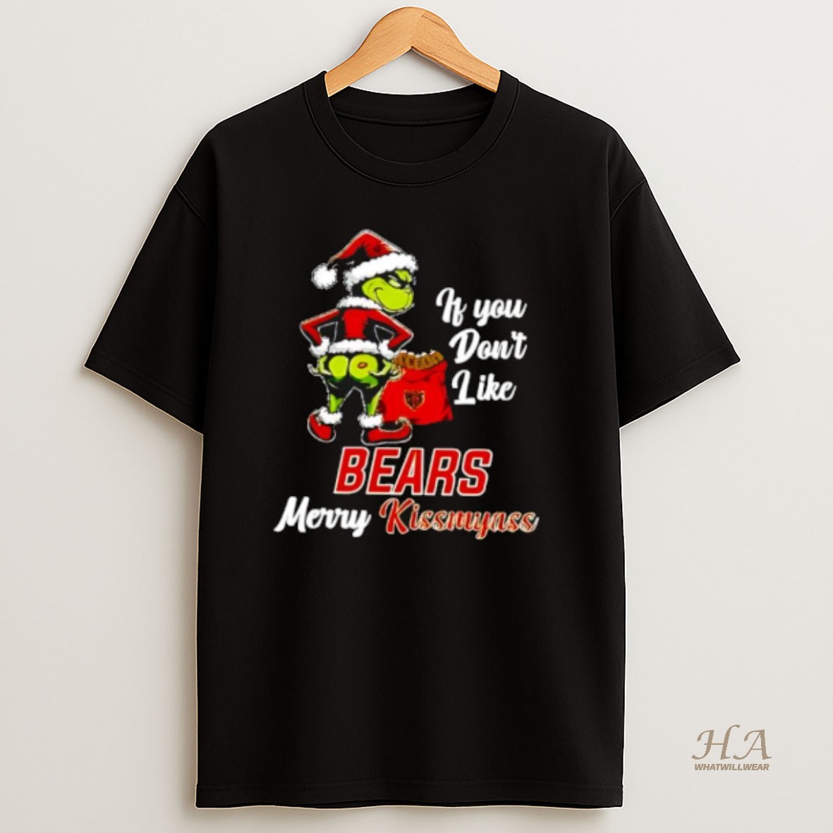 Official Grinch Christmas If You Dont Like Chicago Bears Merry Kissmyass T Shirt
