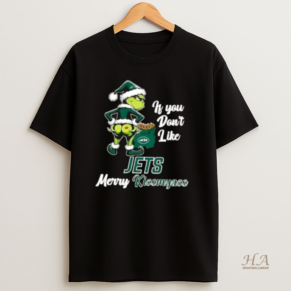 Official Grinch Christmas If You Dont Like New York Jets Merry Kissmyass T Shirt