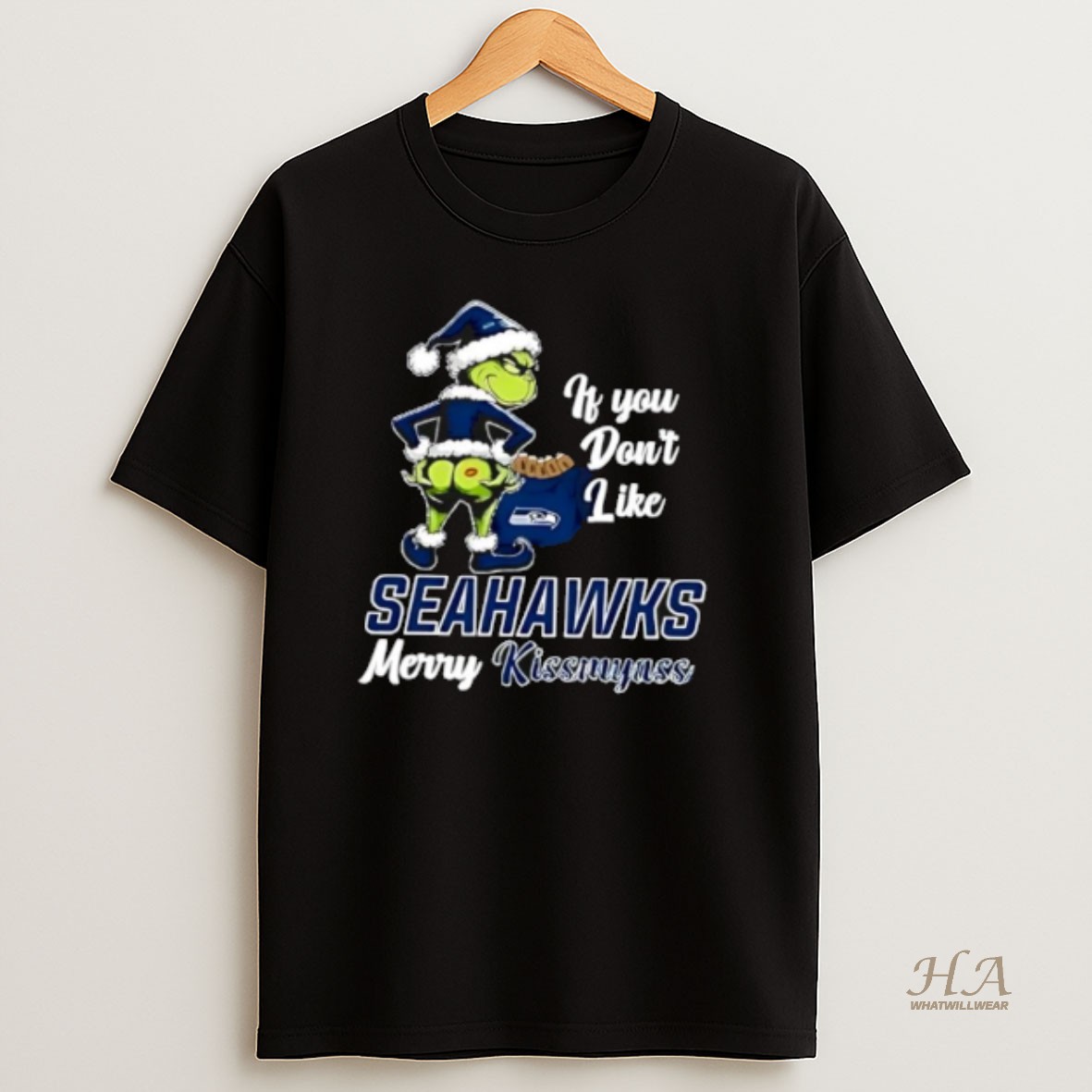 Official Grinch Christmas If You Dont Like Seattle Seahawks Merry Kissmyass T Shirt