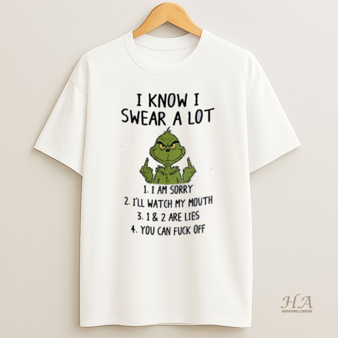 Official Grinch I Know I Swear A Lot T Shirt