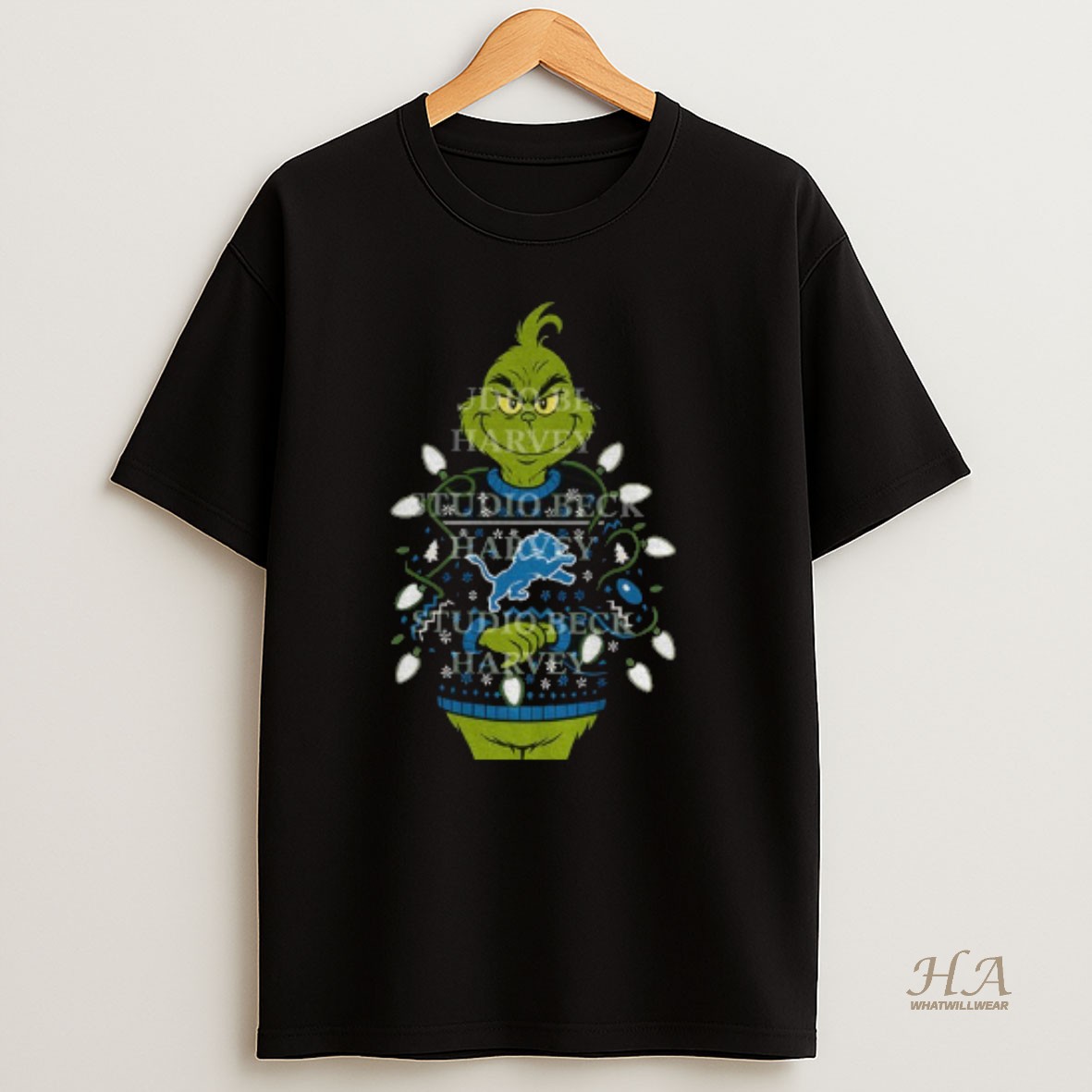 Official Grinch Santa Detroit Lions Football Christmas 2025 T Shirt
