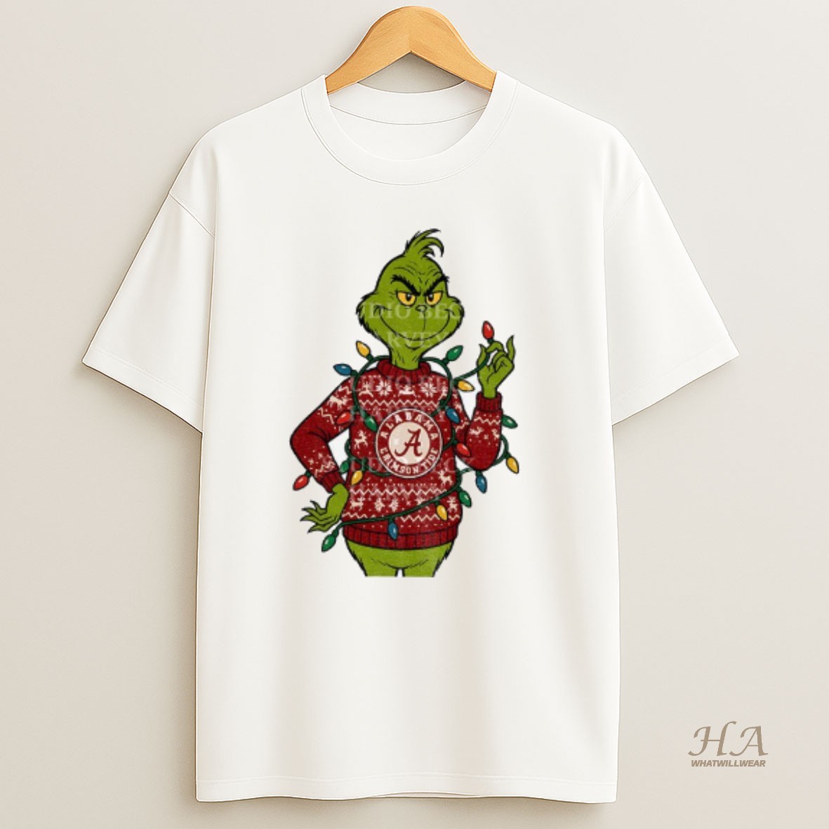 Official Grinch Santa Hat Alabama Crimson Tide Football Christmas 2025 T Shirt