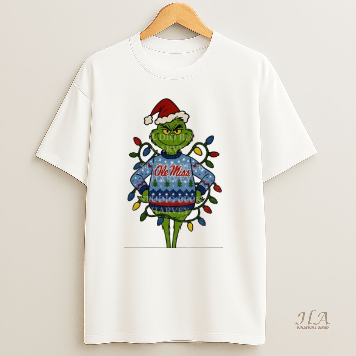 Official Grinch Santa Hat Ole Miss Rebels Football Christmas 2025 T Shirt