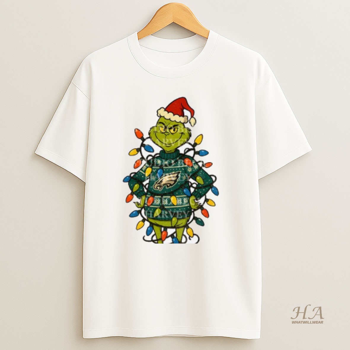 Official Grinch Santa Hat Philadelphia Eagles Football Nfl Christmas 2025 T Shirt