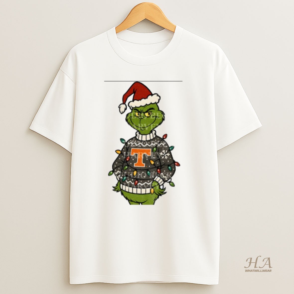 Official Grinch Santa Hat Tennessee Volunteers Football Christmas 2025 T Shirt