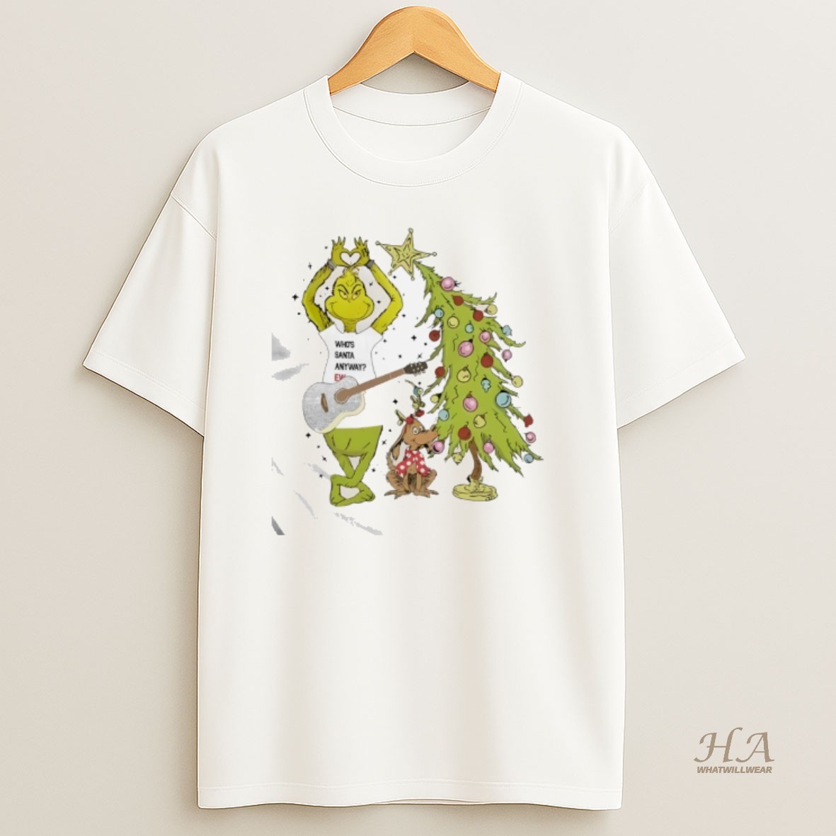 Official Grinch Whos Santa Anyway T Shirt