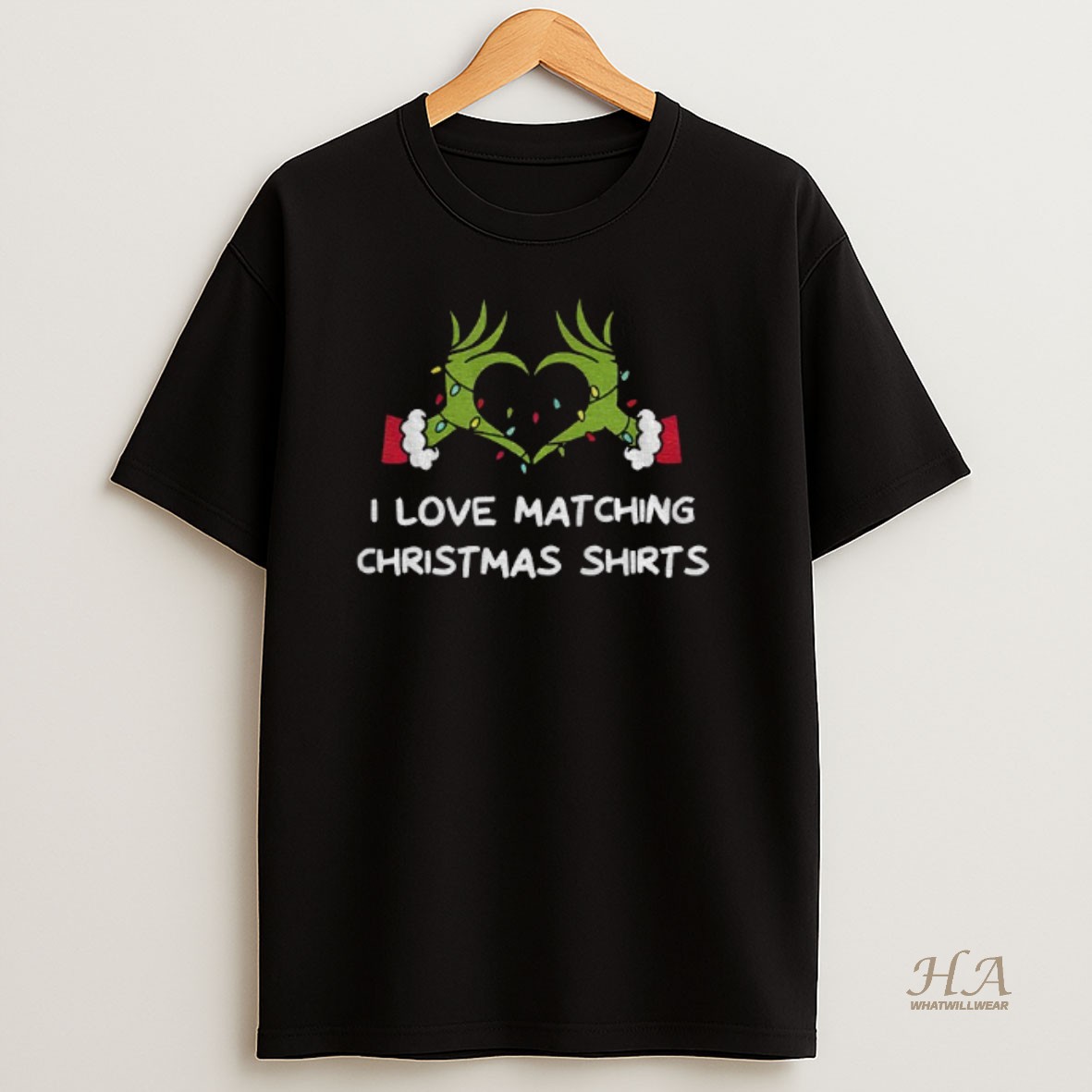 Official Grinch Hands I Love Matching Christmas Shirts Merry Xmas Shirt