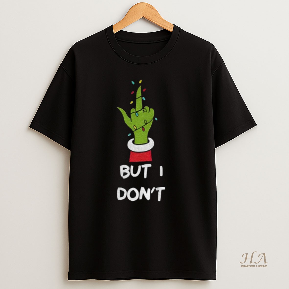 Official Grinch Hands Middle Finger But I Dont Merry Christmas Shirt