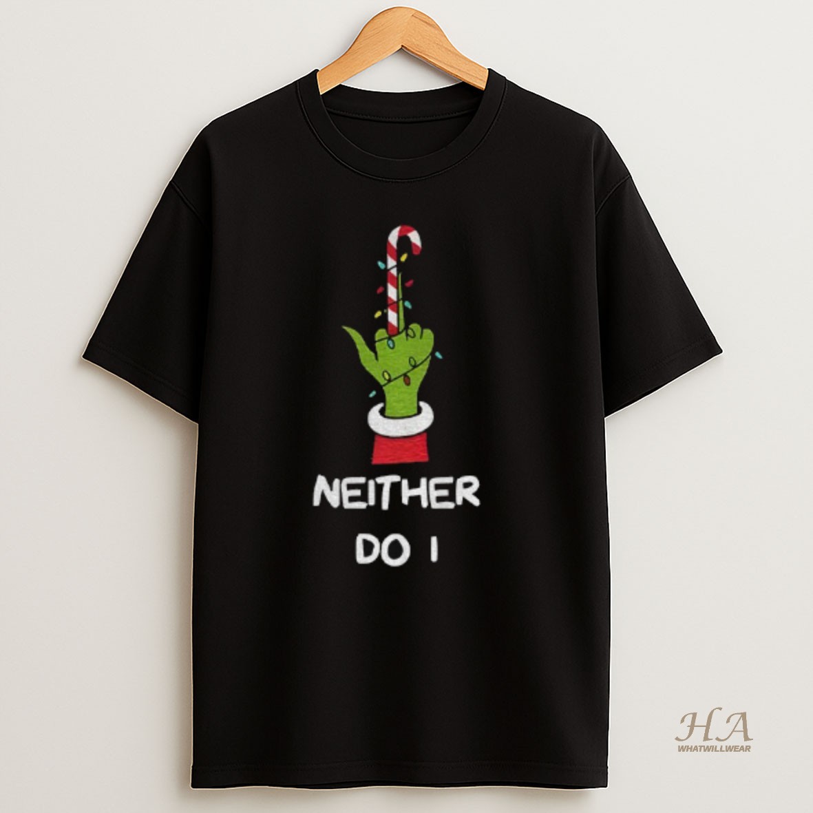 Official Grinch Middle Finger Neither Do I Merry Christmas Shirt