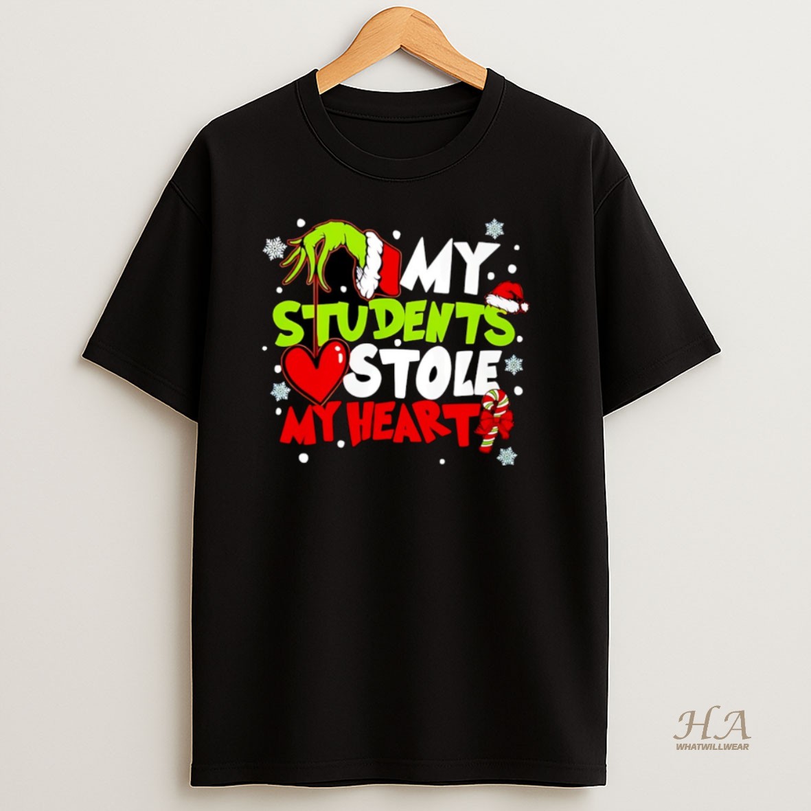 Official Grinch My Students Stole My Heart Christmas Christmas Shirt