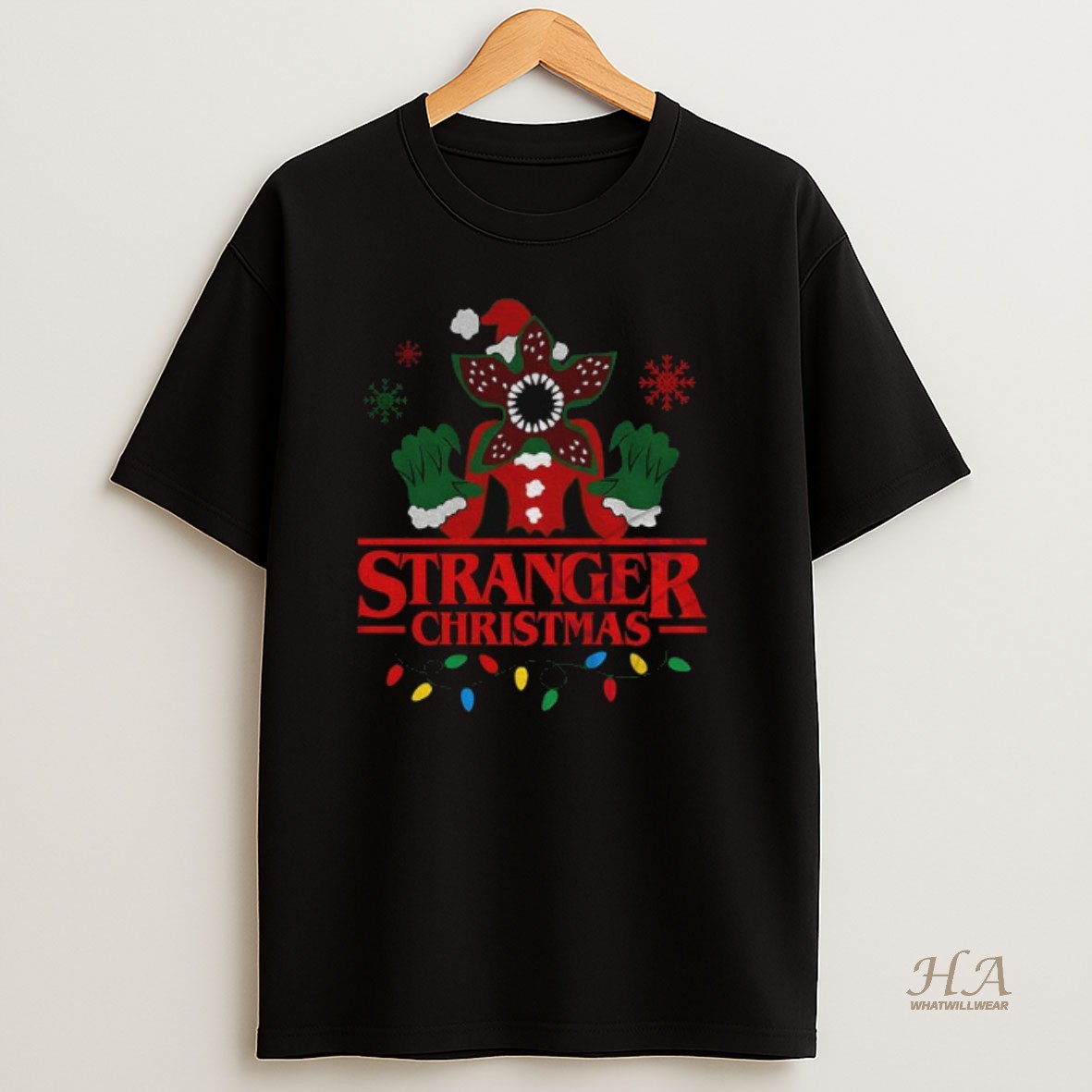 Official Grinch X Demogorgon Santa Claus Stranger Things Christmas T Shirt