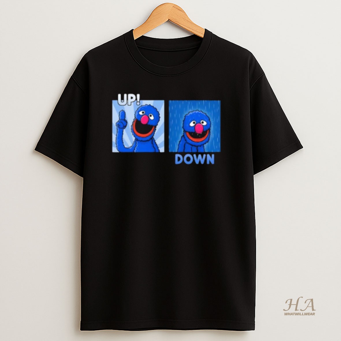 Official Grover Up And Down T Shirt