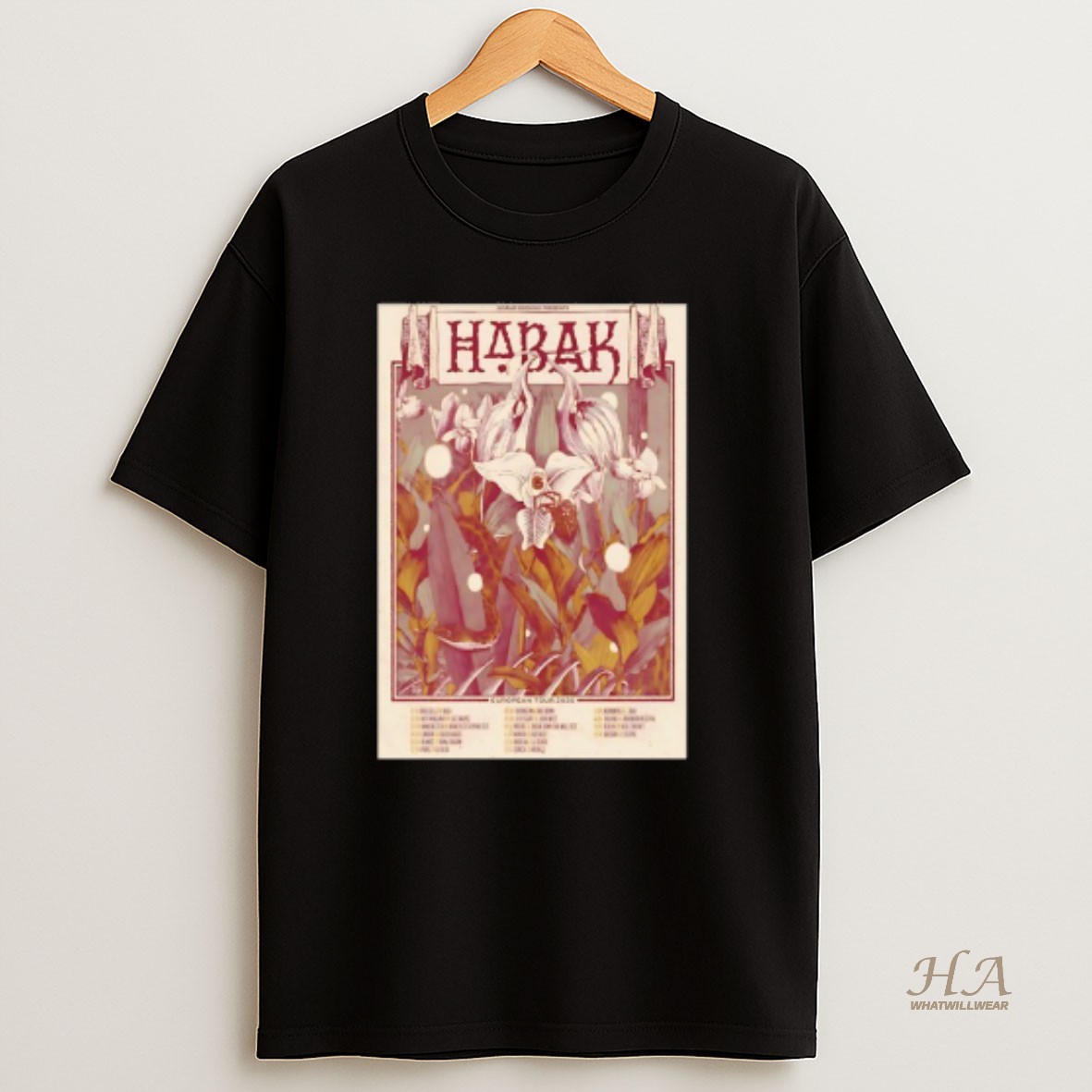 Official Habak European Tour 2026 Swamp Booking Presents T Shirt