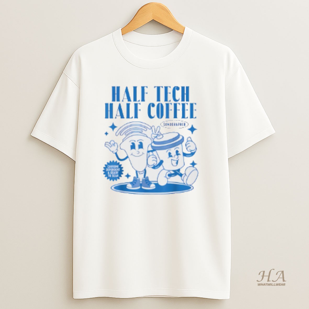 Official Half Tech Half Coffee Sonography Ultrasound Tech Rdms T Shirt
