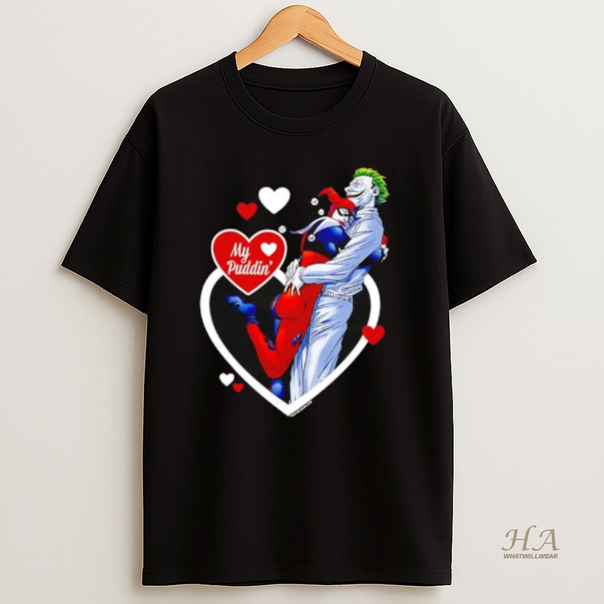 Official Harley Quinn And The Joker My Puddin Dc Comics Heart T Shirt