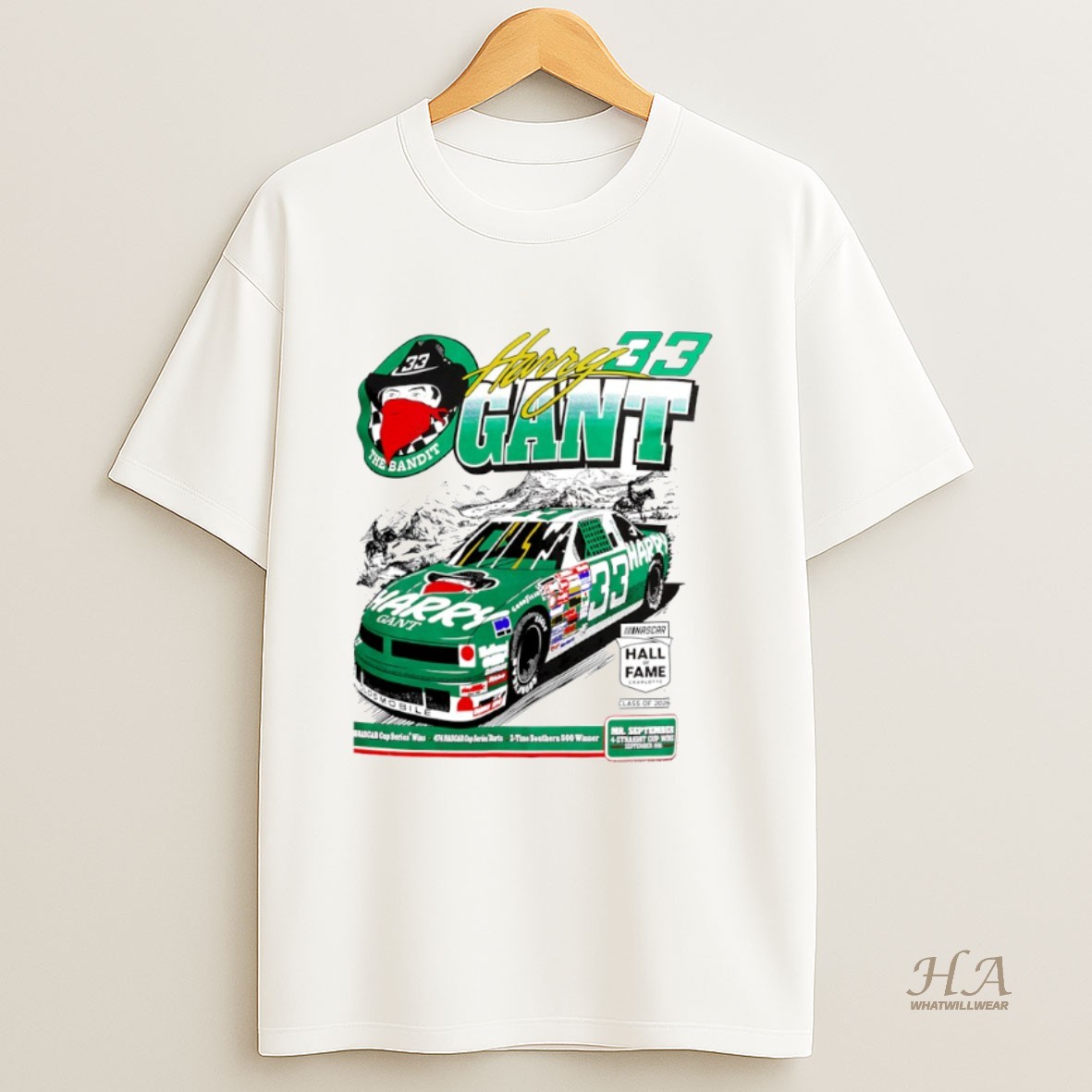 Official Harry Gant 33 Hall Of Fame Circle T Shirt