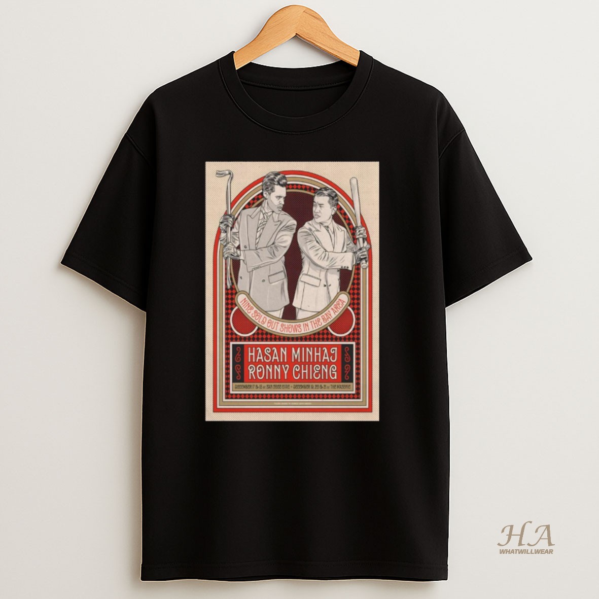 Official Hasan Minhaj And Ronny Chieng California Tour December 17 18 2025 San Jose Civic T Shirt