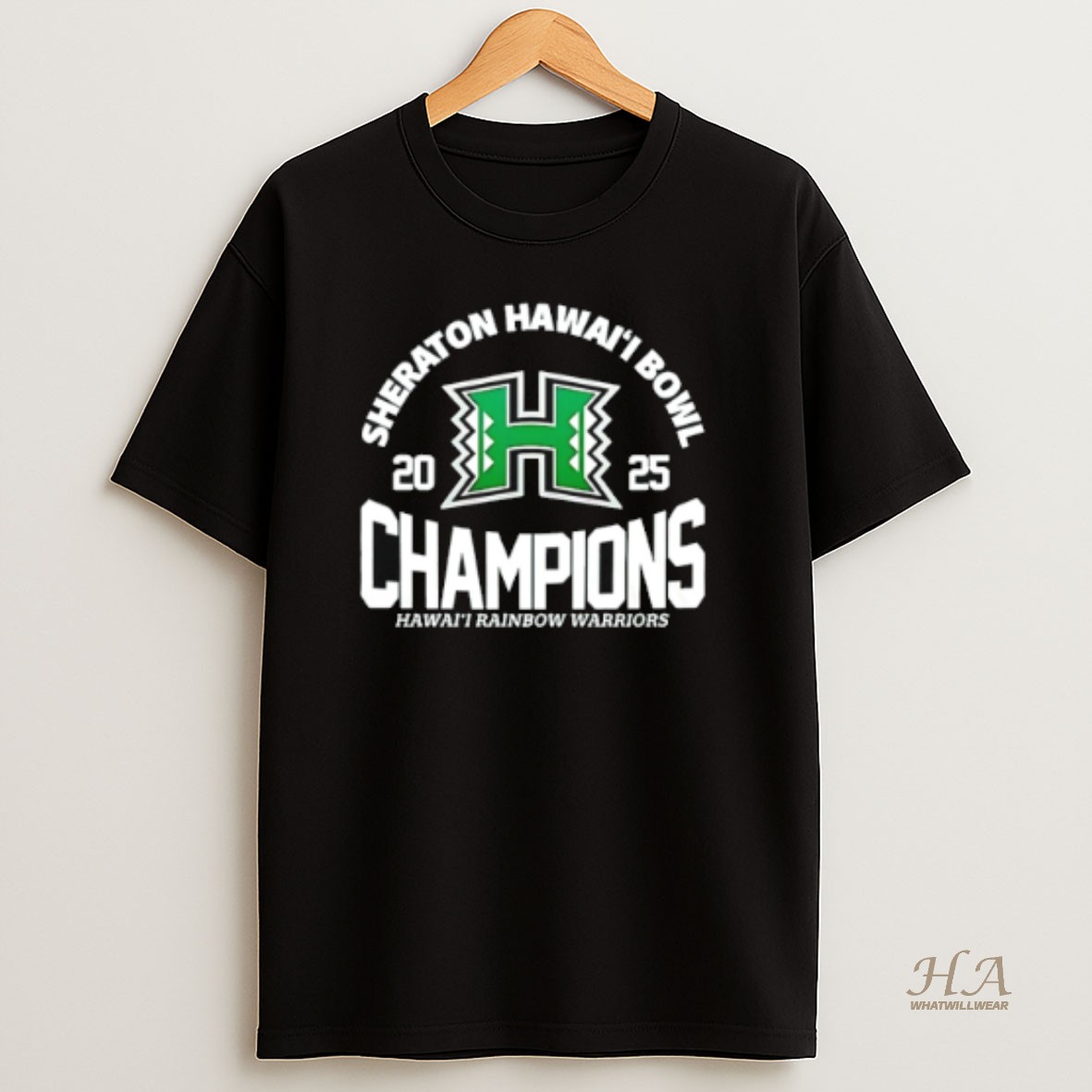 Official Hawaii Rainbow Warriors 2025 Hawai Bowl Champions T Shirt