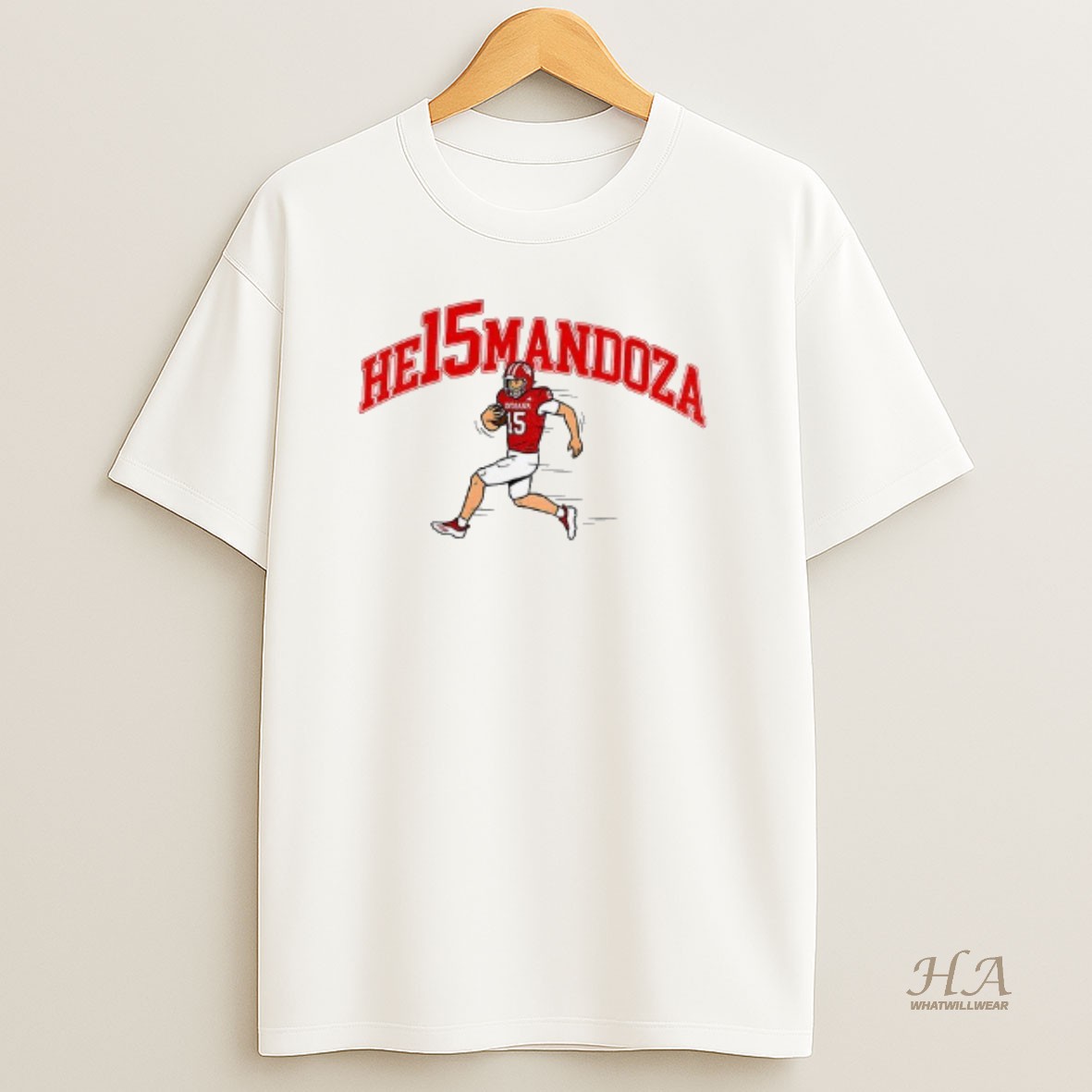 Official He15mendoza Fernando Mendoza He15man Indiana Hoosiers Football T Shirt