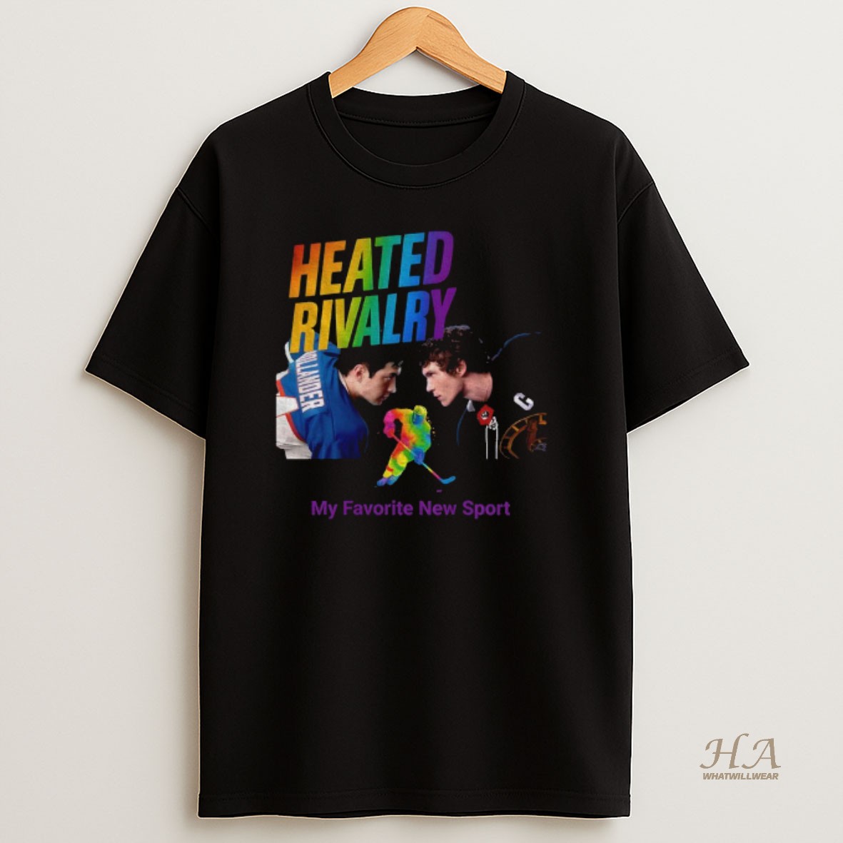 Official Heated Rivalry Gay Hockey Pride Lgbtq Rainbow Hockey Graphic T Shirt