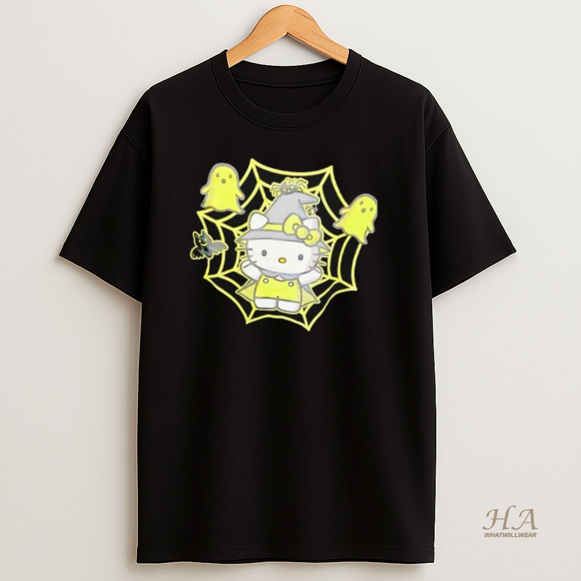 Official Hello Kitty Halloween Spider Web T Shirt