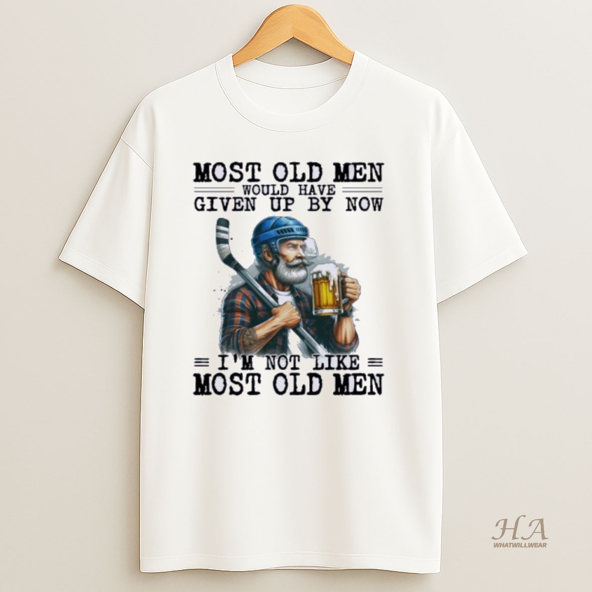 Official Hockey Beer Most Old Men Would Have Given Up By Now T Shirt