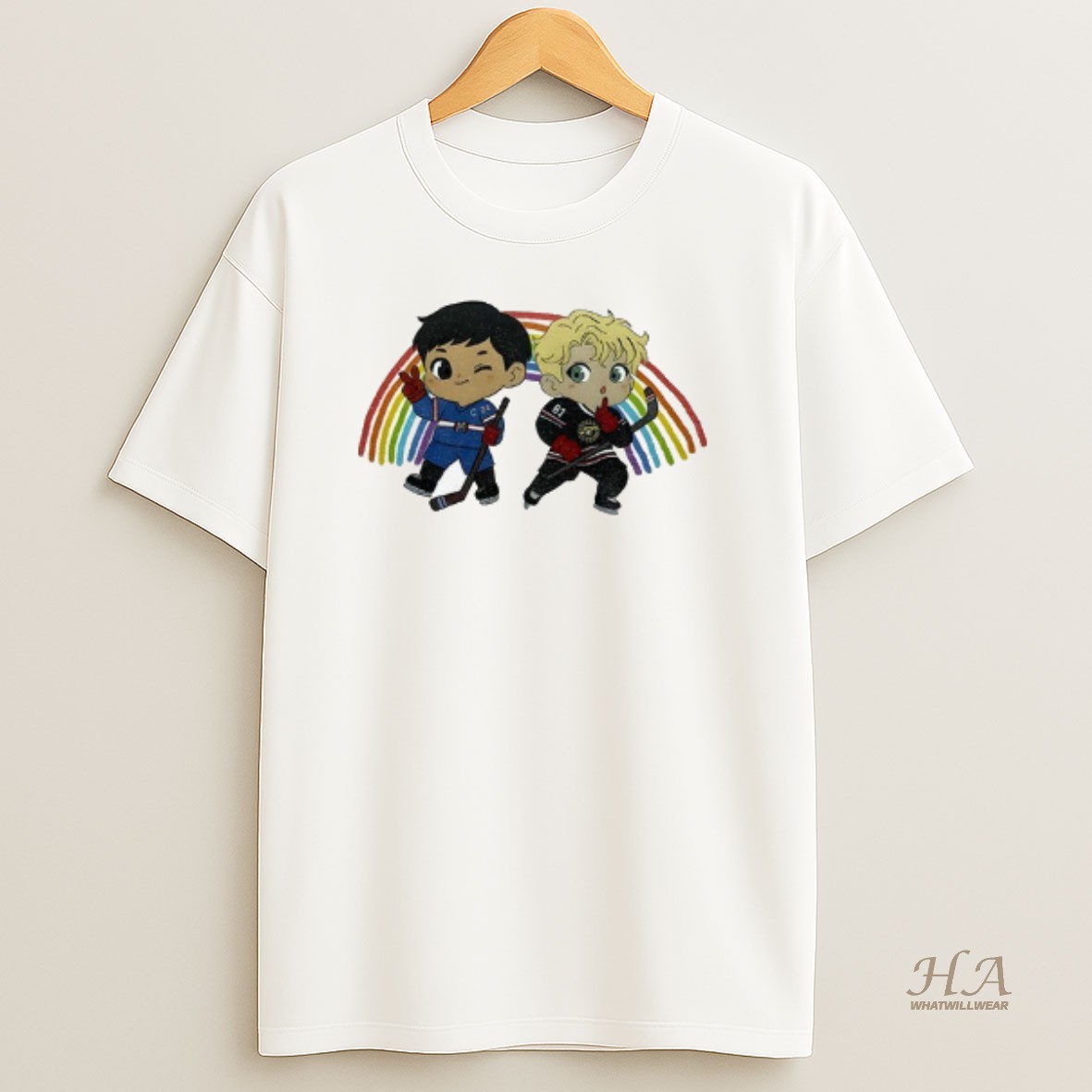 Official Hollanov Pride Heated Rivalry Chibi T Shirt