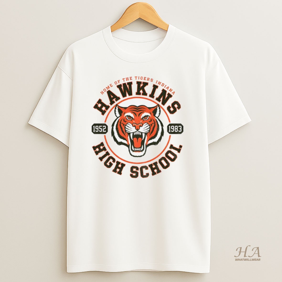 Official Home Of The Tigers Indiana Hawkins High School 1952 1983 Vintage Shirt