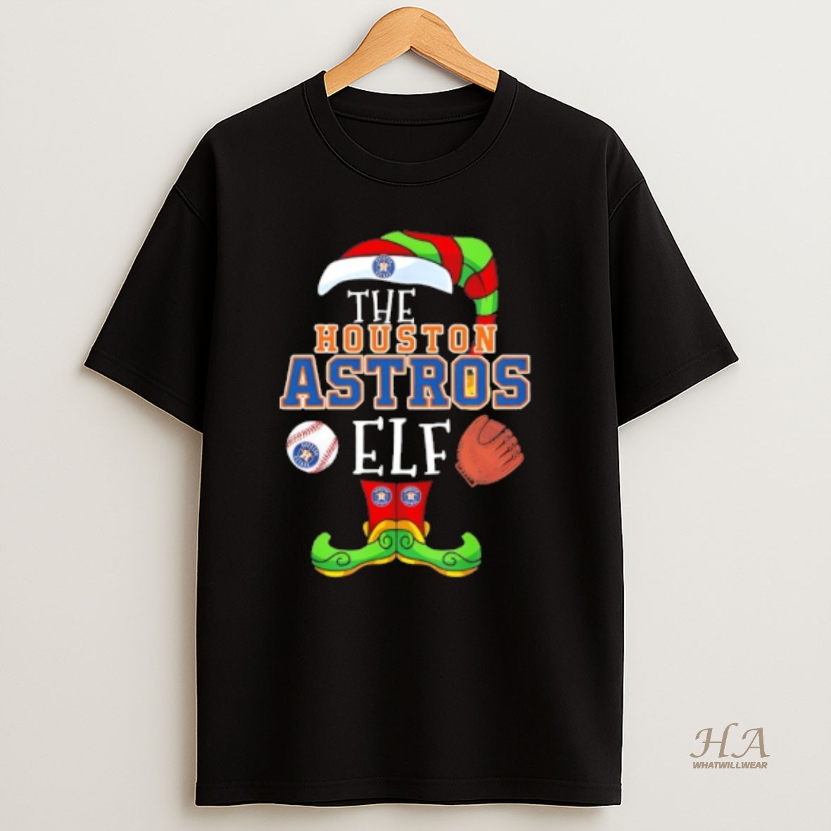 Official Houston Astro Christmas Elf T Shirt
