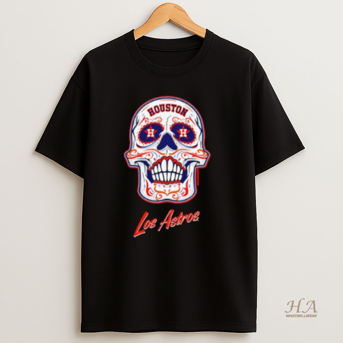 Official Houston Astros Sugar Skull Logo T Shirt